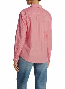 Camisa Tommy Jeans Poplin rayas para mujer
