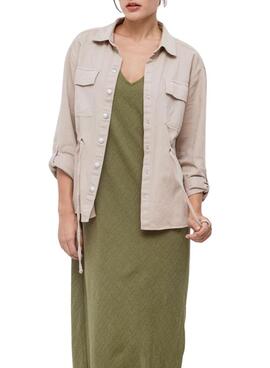Chaqueta Vila Tilo beige para mujer