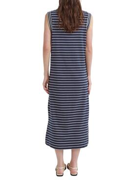 Vestido Vila Viveriana rayas marino para mujer