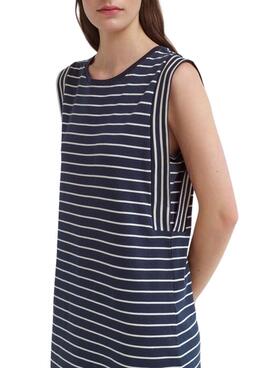 Vestido Vila Viveriana rayas marino para mujer