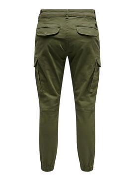 Pantalón Only and Sons Carter cargo verde para hombre