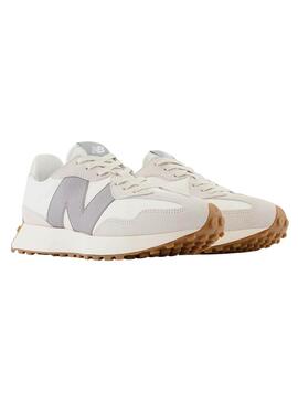 Zapatillas New Balance 327 blanco y azul para mujer