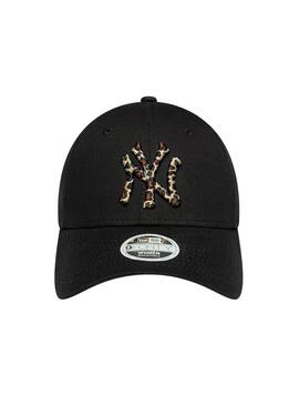 Gorra New Era 9Forty negro animal print