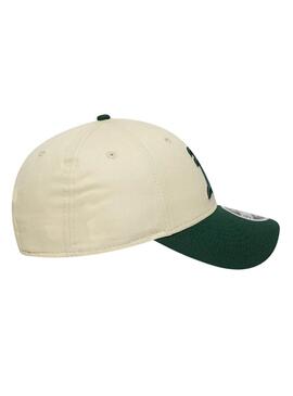 Gorra New Era Oakland Athletics beige y verde
