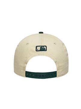 Gorra New Era Oakland Athletics beige y verde