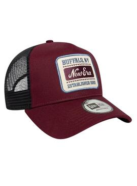 Gorra New Era Patch 9Forty Trucker granate para hombre