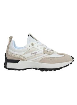 Zapatillas Pepe Jeans Lucky Print beige para mujer