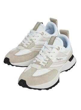 Zapatillas Pepe Jeans Lucky Print beige para mujer