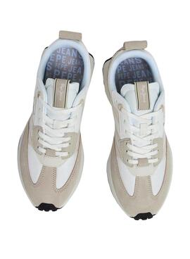 Zapatillas Pepe Jeans Lucky Print beige para mujer