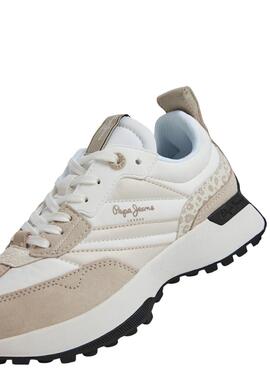 Zapatillas Pepe Jeans Lucky Print beige para mujer