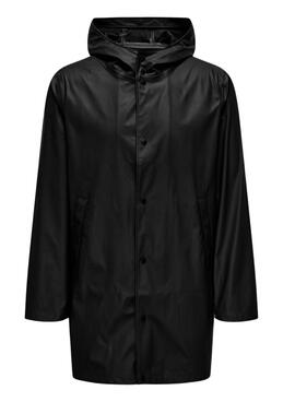 Chubasquero Only and Sons Luca negro para hombre