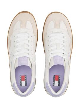 Zapatillas Tommy Jeans The Greenwich Platform blanco y lila para mujer