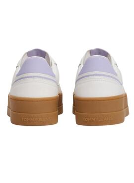 Zapatillas Tommy Jeans The Greenwich Platform blanco y lila para mujer