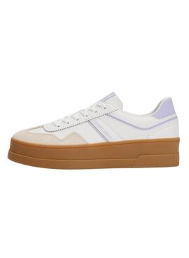 Zapatillas Tommy Jeans The Greenwich Platform blanco y lila para mujer