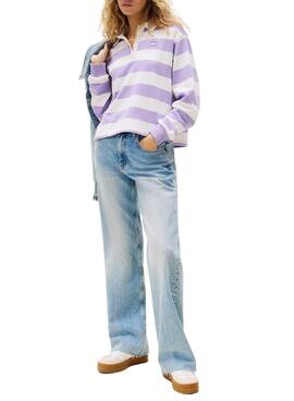 Zapatillas Tommy Jeans The Greenwich Platform blanco y lila para mujer