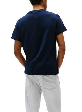 Camiseta Tommy Jeans Slim Pop azul marino para hombre