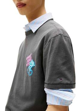 Camiseta Tommy Jeans Novelty gris para hombre