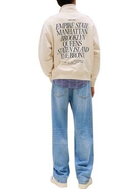 Sudadera Tommy Jeans New York beige para hombre