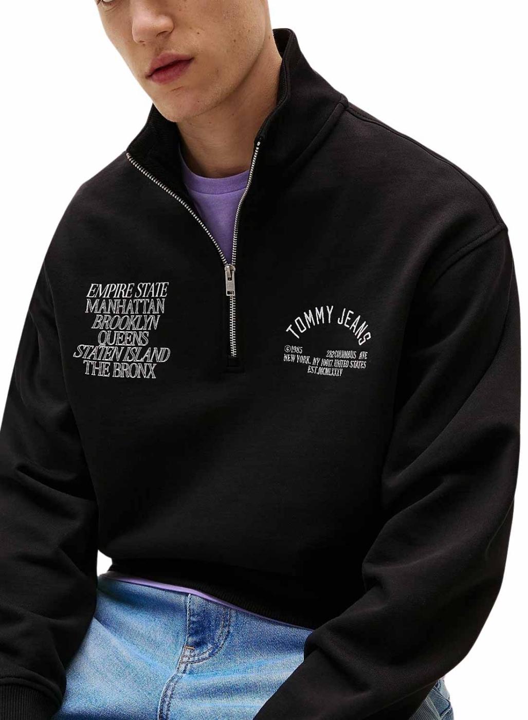 Sudadera Tommy Jeans New York negro para hombre