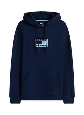 Sudadera Tommy Jeans Pop azul marino para hombre