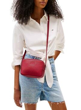 Bolso Tommy Jeans Must Camera Bag rojo para mujer