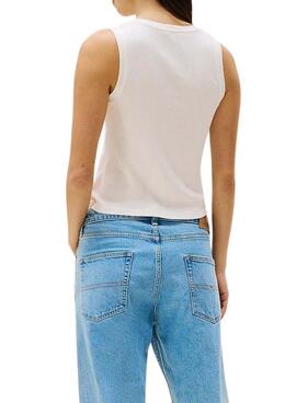 Camiseta Tommy Jeans Tank blanco para mujer