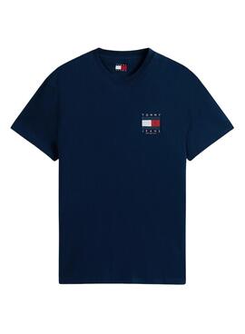 Camiseta Tommy Jeans Flag azul para hombre