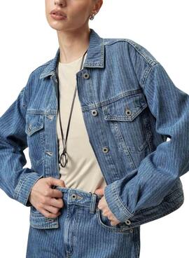 Cazadora vaquera Pepe Jeans rayas para mujer