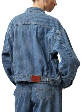 Cazadora vaquera Pepe Jeans rayas para mujer