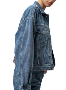 Cazadora vaquera Pepe Jeans rayas para mujer