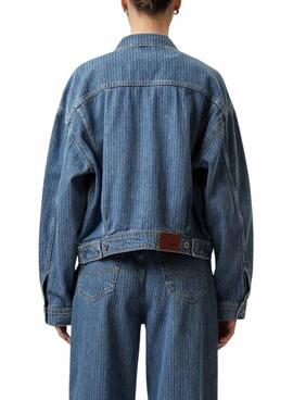 Cazadora vaquera Pepe Jeans rayas para mujer