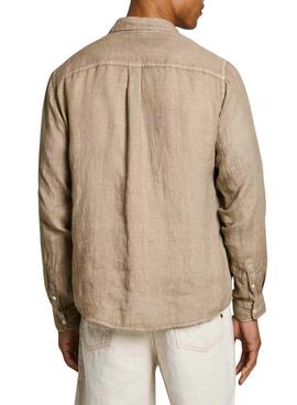 Camisa Pepe Jeans Arnau beige para hombre 