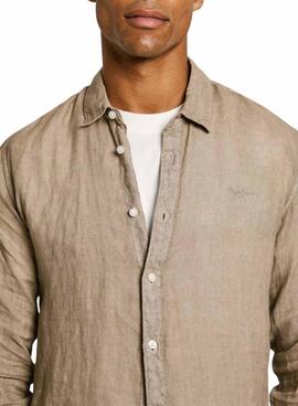 Camisa Pepe Jeans Arnau beige para hombre 