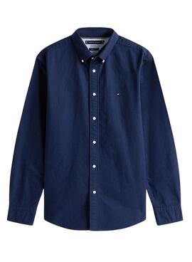 Camisa Tommy Hilfiger Solid Heritage Oxford azul marino para hombre