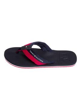 Chanclas Tommy Hilfiger Embosed Marino Hombre