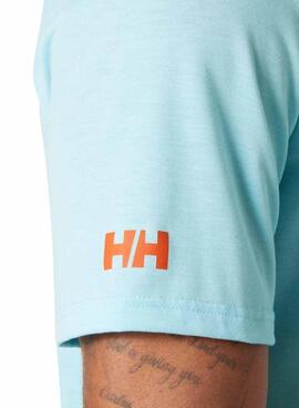 Camiseta Helly Hansen Race turquesa para hombre