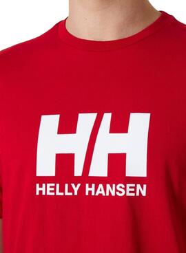 Camiseta Helly Hansen Logo rojo para hombre