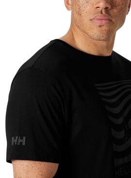 Camiseta Helly Hansen Shoreline negro para hombre
