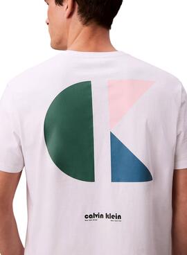 Camiseta Calvin Klein Jeans Bauhaus blanco para hombre
