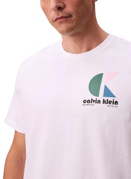 Camiseta Calvin Klein Jeans Bauhaus blanco para hombre