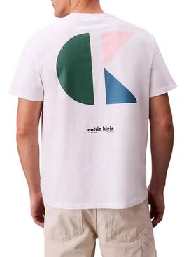 Camiseta Calvin Klein Jeans Bauhaus blanco para hombre