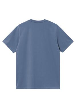 Camiseta Carhartt American Script azul para hombre