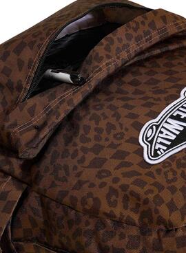 Mochila Vans Old Skool animal print marrón para mujer y hombre