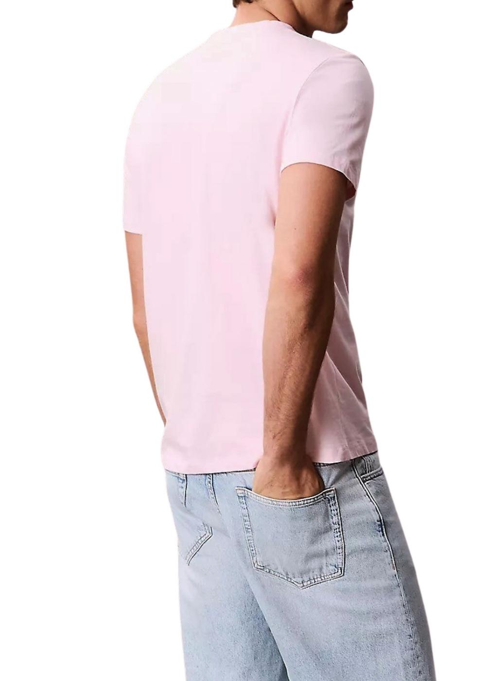 Camiseta Calvin Klein Jeans Box rosa para hombre