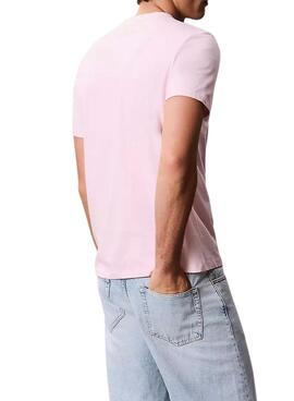Camiseta Calvin Klein Jeans Box rosa para hombre
