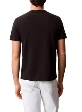 Camiseta Calvin Klein Jeans NY Word Stack negro para hombre