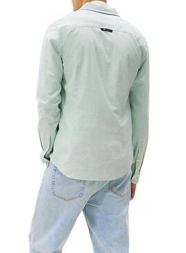 Camisa Tommy Jeans Oxford verde para hombre