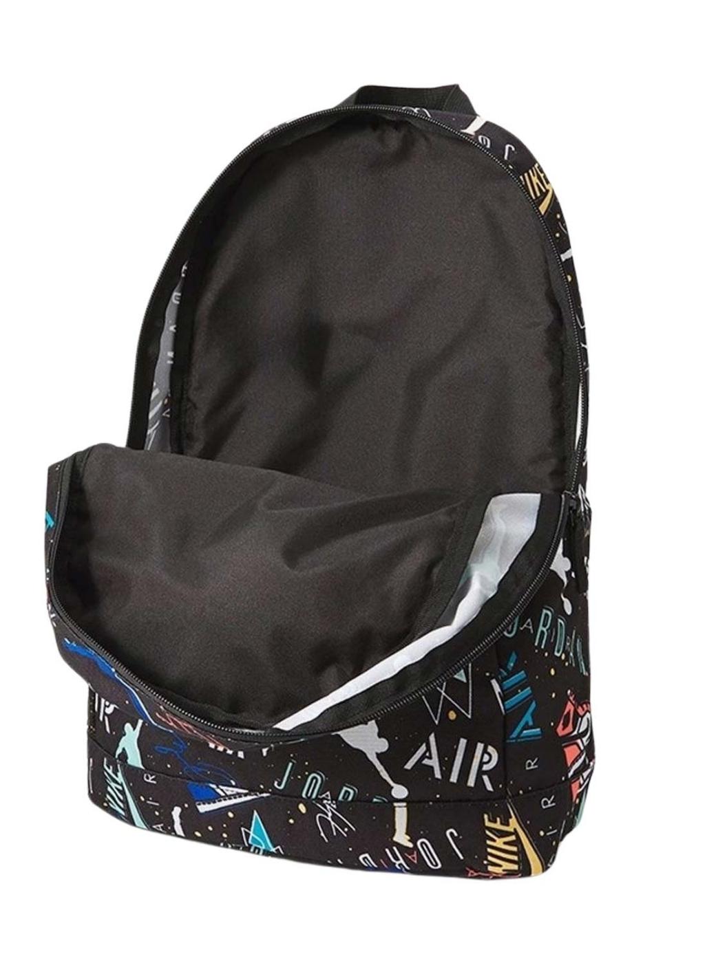 Mochila Air Jordan estampado negro para niña y niño