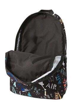 Mochila Air Jordan estampado negro para niña y niño