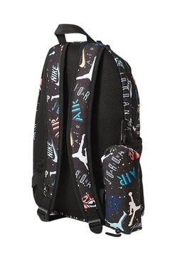 Mochila Air Jordan estampado negro para niña y niño